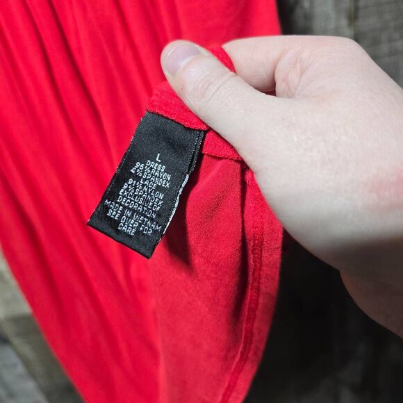 5/$25 AGB Red Lace Shift Mini Dress - Picture 6 of 6